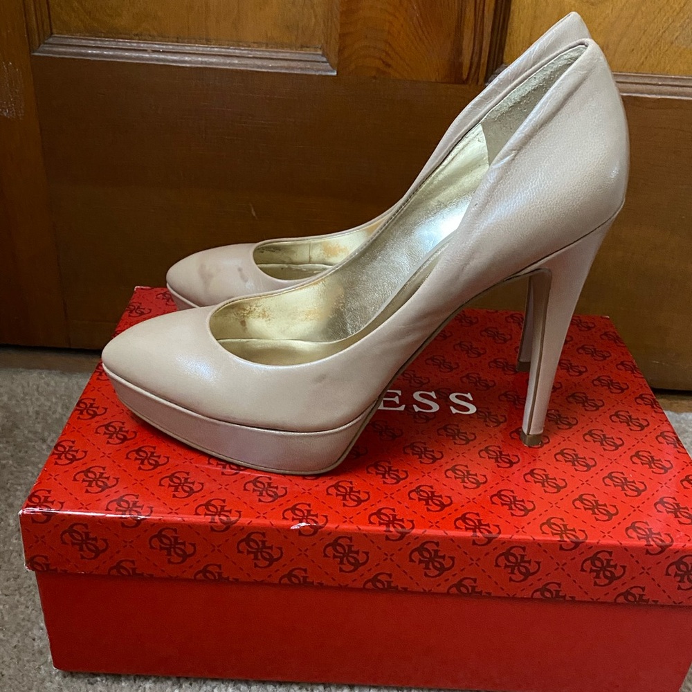 Guess Women's Nude/Beige Platform Heels